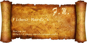 Fidesz Marót névjegykártya